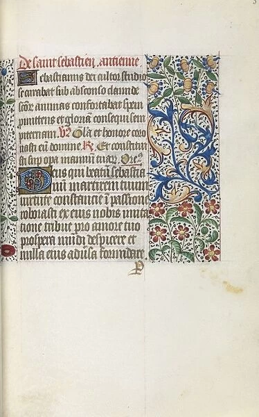 Book of Hours (Use of Rouen): fol. 52r, c. 1470. Creator: Master of the Geneva Latini (French