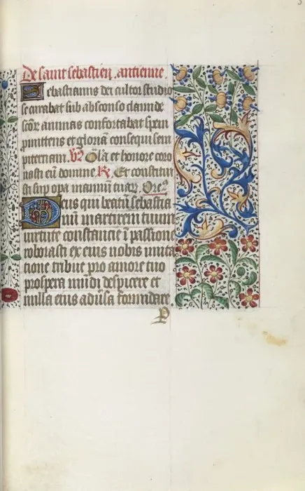Framed Print : Book of Hours (Use of Rouen): fol. 52r, c. 1470. Creator: Master of the Geneva Latini (French Framed Print : Book of Hours (Use of Rouen): fol. 52r, c. 1470. Creator: Master of the Geneva Latini (French