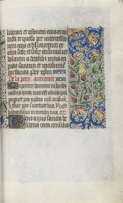 Framed Print : Book of Hours (Use of Rouen): fol. 55r, c. 1470. Creator: Master of the Geneva Latini (French Framed Print : Book of Hours (Use of Rouen): fol. 55r, c. 1470. Creator: Master of the Geneva Latini (French