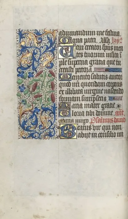 Framed Print : Book of Hours (Use of Rouen): fol. 56v, c. 1470. Creator: Master of the Geneva Latini (French Framed Print : Book of Hours (Use of Rouen): fol. 56v, c. 1470. Creator: Master of the Geneva Latini (French