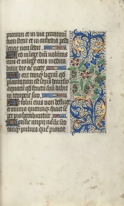 Framed Print : Book of Hours (Use of Rouen): fol. 57r, c. 1470. Creator: Master of the Geneva Latini (French Framed Print : Book of Hours (Use of Rouen): fol. 57r, c. 1470. Creator: Master of the Geneva Latini (French