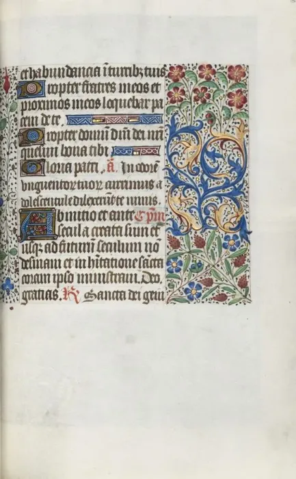 Framed Print : Book of Hours (Use of Rouen): fol. 63r, c. 1470. Creator: Master of the Geneva Latini (French Framed Print : Book of Hours (Use of Rouen): fol. 63r, c. 1470. Creator: Master of the Geneva Latini (French