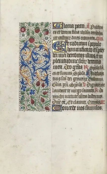 Framed Print : Book of Hours (Use of Rouen): fol. 69v, c. 1470. Creator: Master of the Geneva Latini (French Framed Print : Book of Hours (Use of Rouen): fol. 69v, c. 1470. Creator: Master of the Geneva Latini (French