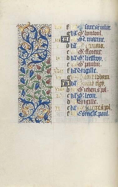 Book of Hours (Use of Rouen): fol. 6v, c. 1470. Creator: Master of the Geneva Latini (French