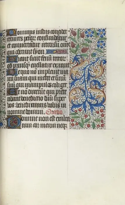 Framed Print : Book of Hours (Use of Rouen): fol. 77r, c. 1470. Creator: Master of the Geneva Latini (French Framed Print : Book of Hours (Use of Rouen): fol. 77r, c. 1470. Creator: Master of the Geneva Latini (French