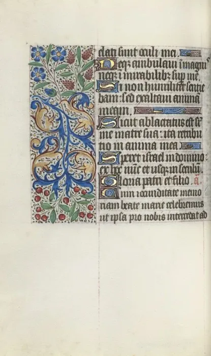 Framed Print : Book of Hours (Use of Rouen): fol. 77v, c. 1470. Creator: Master of the Geneva Latini (French Framed Print : Book of Hours (Use of Rouen): fol. 77v, c. 1470. Creator: Master of the Geneva Latini (French