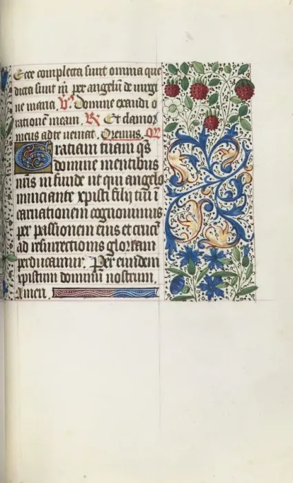 Framed Print : Book of Hours (Use of Rouen): fol. 79r, c. 1470. Creator: Master of the Geneva Latini (French Framed Print : Book of Hours (Use of Rouen): fol. 79r, c. 1470. Creator: Master of the Geneva Latini (French