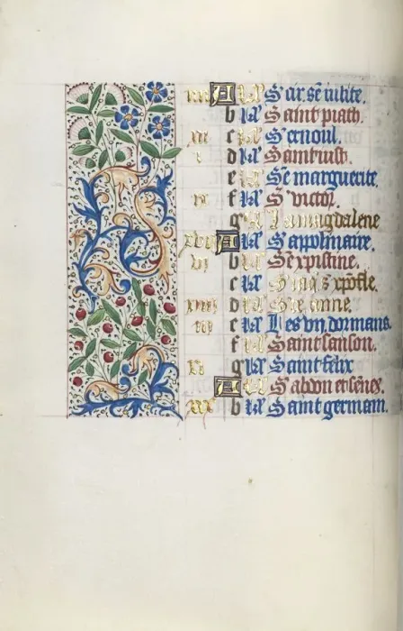 Framed Print : Book of Hours (Use of Rouen): fol. 7v, c. 1470. Creator: Master of the Geneva Latini (French