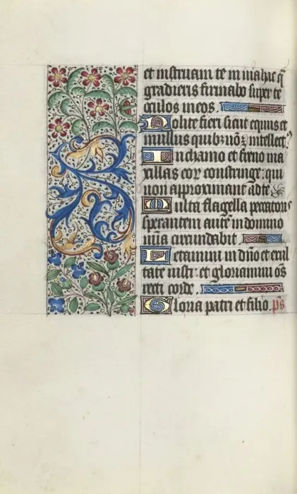 Framed Print : Book of Hours (Use of Rouen): fol. 82v, c. 1470. Creator: Master of the Geneva Latini (French Framed Print : Book of Hours (Use of Rouen): fol. 82v, c. 1470. Creator: Master of the Geneva Latini (French