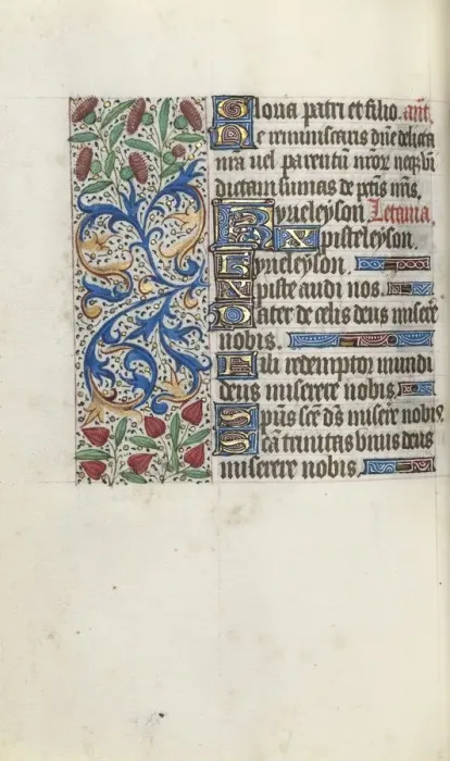 Framed Print : Book of Hours (Use of Rouen): fol. 92v, c. 1470. Creator: Master of the Geneva Latini (French Framed Print : Book of Hours (Use of Rouen): fol. 92v, c. 1470. Creator: Master of the Geneva Latini (French