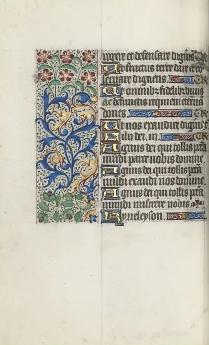 Framed Print : Book of Hours (Use of Rouen): fol. 95v, c. 1470. Creator: Master of the Geneva Latini (French Framed Print : Book of Hours (Use of Rouen): fol. 95v, c. 1470. Creator: Master of the Geneva Latini (French