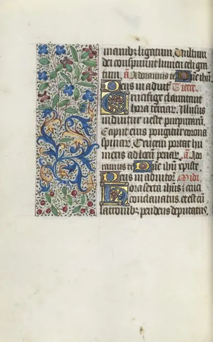 Framed Print : Book of Hours (Use of Rouen): fol. 97v, c. 1470. Creator: Master of the Geneva Latini (French Framed Print : Book of Hours (Use of Rouen): fol. 97v, c. 1470. Creator: Master of the Geneva Latini (French