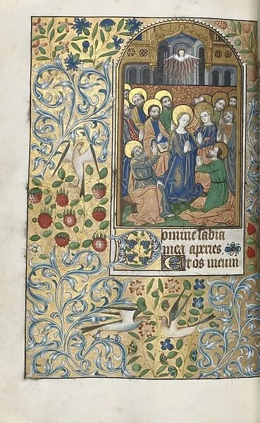 Book of Hours (Use of Rouen): fol. 99v, Pentecost, c. 1470. Creator: Master of the Geneva Latini