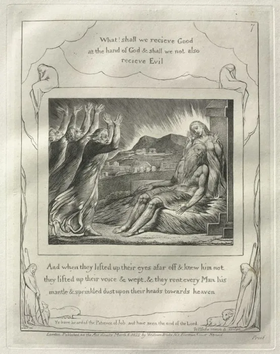 Framed Print : The Book of Job: No. 7, And When they had lifted up their eyes afar off and knew him not Framed Print : The Book of Job: No. 7, And When they had lifted up their eyes afar off and knew him not