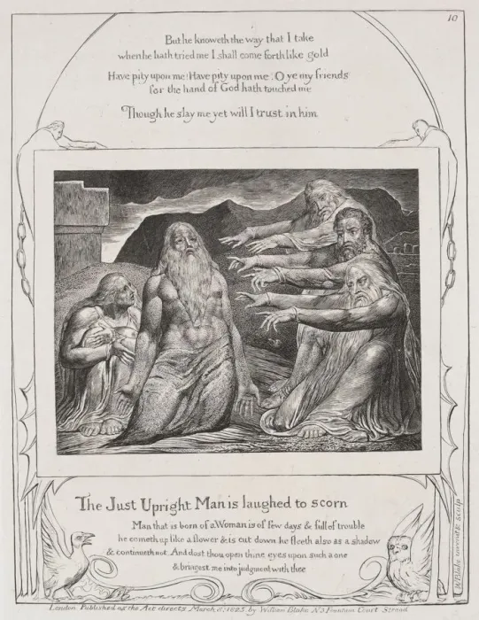 Framed Print : The Book of Job: Pl. 10, The just upright man is laughted to scorn, 1825. Creator Framed Print : The Book of Job: Pl. 10, The just upright man is laughted to scorn, 1825. Creator