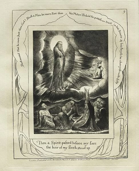 The Book of Job: Pl. 9, Then a Spirit passed before my face  /  the hair of my flesh stood up, 1825