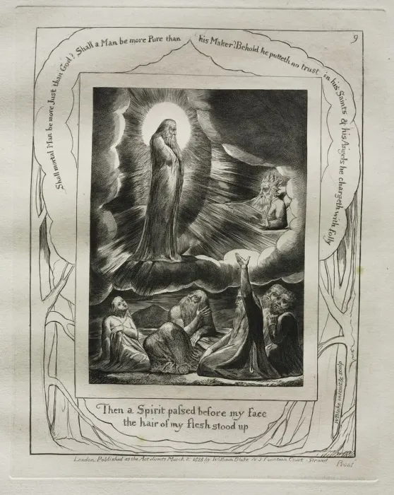 Framed Print : The Book of Job: Pl. 9, Then a Spirit passed before my face / the hair of my flesh stood up, 1825 Framed Print : The Book of Job: Pl. 9, Then a Spirit passed before my face / the hair of my flesh stood up, 1825