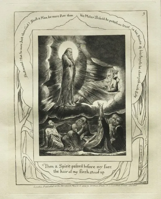 Framed Print : The Book of Job: Pl. 9, Then a Spirit passed before my face / the hair of my flesh stood up, 1825 Framed Print : The Book of Job: Pl. 9, Then a Spirit passed before my face / the hair of my flesh stood up, 1825