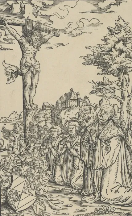 Framed Print : Book-Plate of Christoph Scheurl, 16th century. Creators: Lucas Cranach the Younger Framed Print : Book-Plate of Christoph Scheurl, 16th century. Creators: Lucas Cranach the Younger