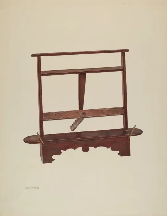 Framed Print : Book Rest - Mahogany, c. 1939. Creator: Frank M Keane Framed Print : Book Rest - Mahogany, c. 1939. Creator: Frank M Keane