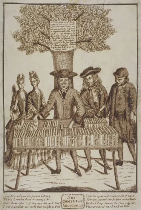 Framed Print : Book seller in Moorfields, on the site of the later Blomfield Street, City of London, 1750 Framed Print : Book seller in Moorfields, on the site of the later Blomfield Street, City of London, 1750
