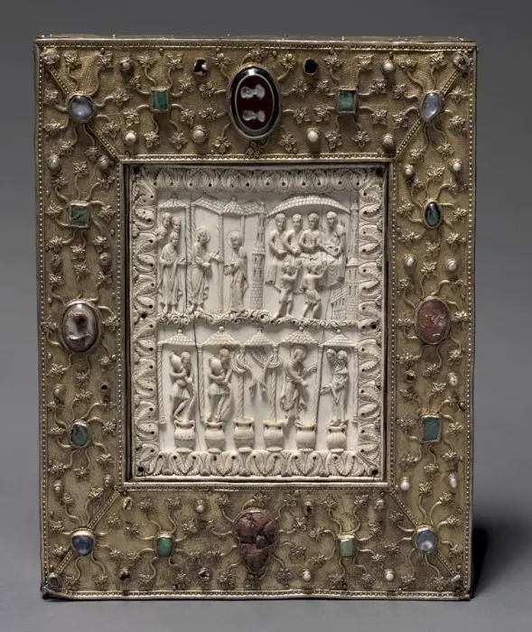 Framed Print : Book-Shaped Reliquary, c. 1000. Creator: Master of the Registrum Gregorii (German), circle of