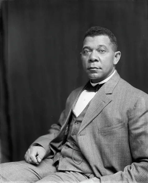 Framed Print : Booker T. Washington, half-length portrait, seated, c1895. Creator: Frances Benjamin Johnston Framed Print : Booker T. Washington, half-length portrait, seated, c1895. Creator: Frances Benjamin Johnston