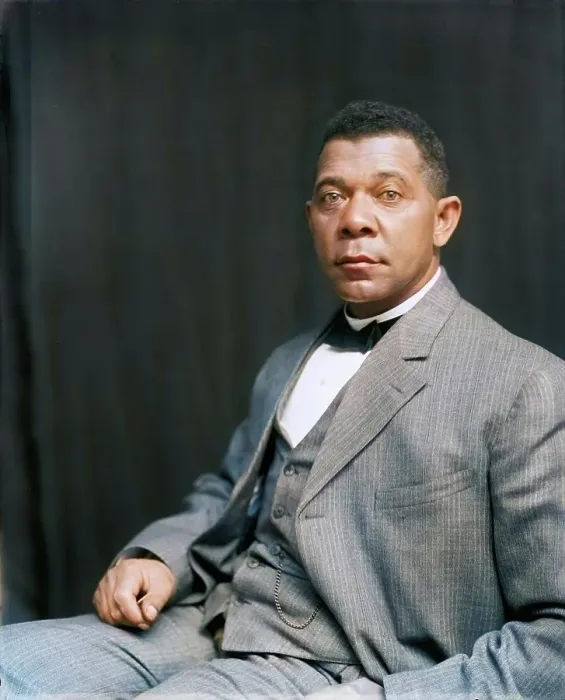 Framed Print : Booker T. Washington, half-length portrait, seated, c1895. Creator: Frances Benjamin Johnston Framed Print : Booker T. Washington, half-length portrait, seated, c1895. Creator: Frances Benjamin Johnston