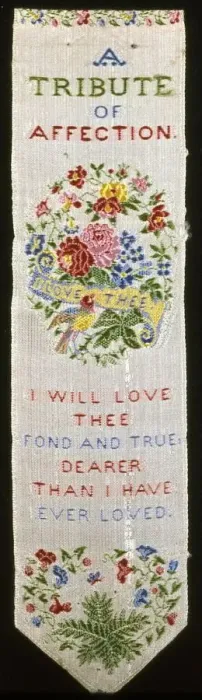 Framed Print : Bookmark, England, 19th century. Creator: Thomas Stevens Framed Print : Bookmark, England, 19th century. Creator: Thomas Stevens