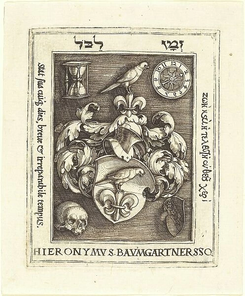 Bookplate of Hieronymus Baumgartner, 1530s. Creator: Barthel Beham