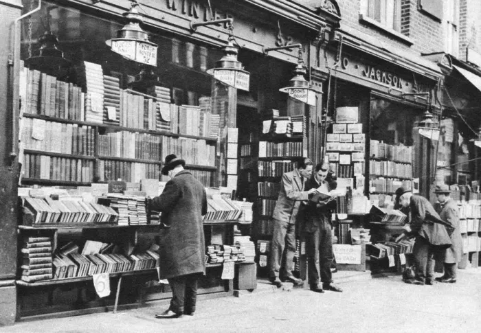 Framed Print : A bookshop in Charing Cross Road, London, 1926-1927. Artist: McLeish Framed Print : A bookshop in Charing Cross Road, London, 1926-1927. Artist: McLeish