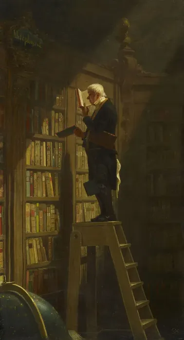 Framed Print : The Bookworm, c. 1850. Artist: Spitzweg, Carl (1808-1885) Framed Print : The Bookworm, c. 1850. Artist: Spitzweg, Carl (1808-1885)
