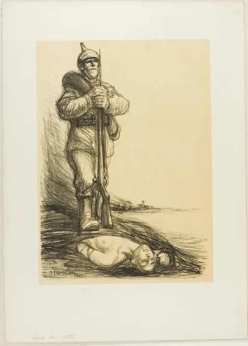 Framed Print : Under the Boot, 1915. Creator: Theophile Alexandre Steinlen Framed Print : Under the Boot, 1915. Creator: Theophile Alexandre Steinlen