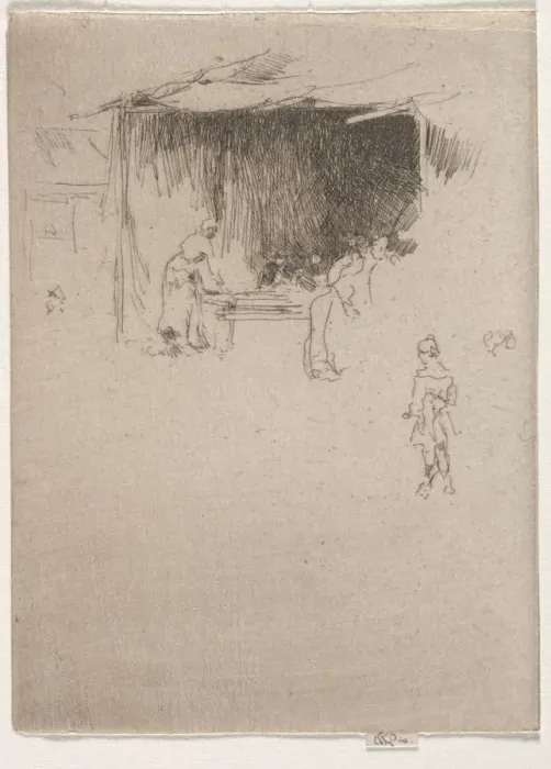 Framed Print : Booth at a Fair. Creator: James McNeill Whistler (American, 1834-1903) Framed Print : Booth at a Fair. Creator: James McNeill Whistler (American, 1834-1903)