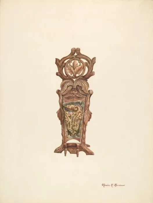 Framed Print : Bootjack & Slipper-Holder, c. 1940. Creator: Marius Hansen Framed Print : Bootjack & Slipper-Holder, c. 1940. Creator: Marius Hansen