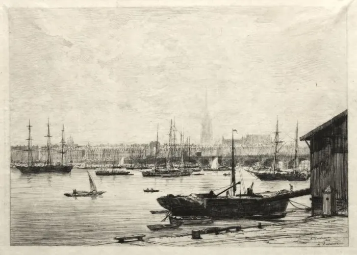 Framed Print : Bordeaux, 1866. Creator: Maxime Lalanne (French, 1827-1886) Framed Print : Bordeaux, 1866. Creator: Maxime Lalanne (French, 1827-1886)