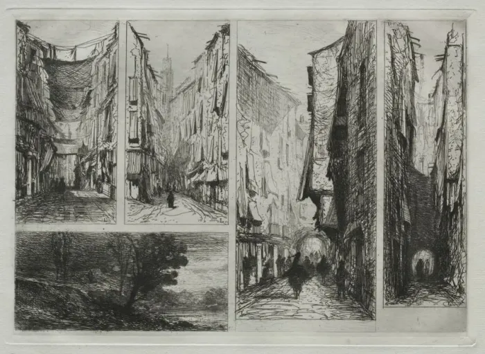 Framed Print : Bordeaux. Creator: Maxime Lalanne (French, 1827-1886) Framed Print : Bordeaux. Creator: Maxime Lalanne (French, 1827-1886)