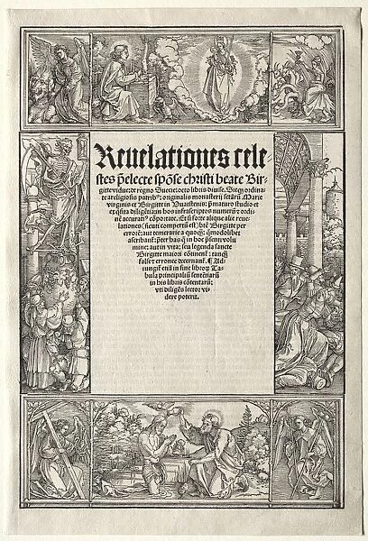 Border - with The Baptism of Christ. Creator: Albrecht Dürer (German, 1471-1528), school of