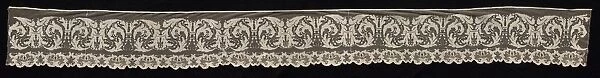 Border with Floral Motifs, 19th century. Creator: Unknown