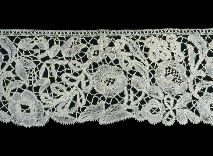 Framed Print : Border (Fragment), Belgium, 1850 / 75. Creator: Unknown Framed Print : Border (Fragment), Belgium, 1850 / 75. Creator: Unknown