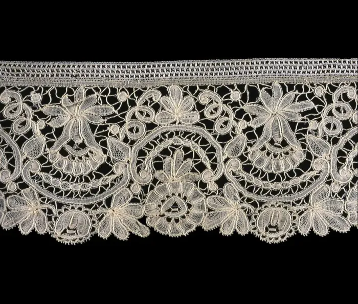 Framed Print : Border Fragment, Belgium, 1860s / 80s. Creator: Unknown Framed Print : Border Fragment, Belgium, 1860s / 80s. Creator: Unknown