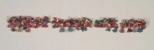 Border Fragment with Birds and Flowers, 100 BC-700. Creator: Unknown
