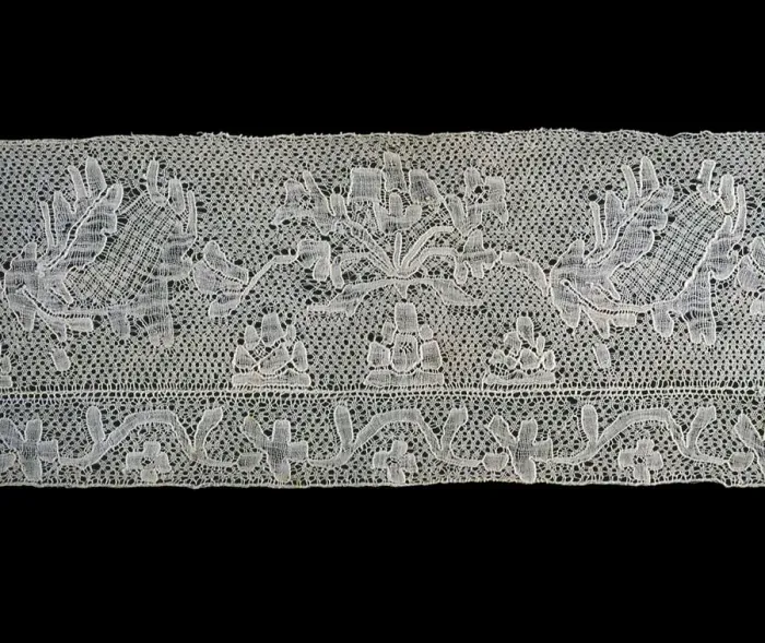 Framed Print : Border (Fragment), Flanders, 1725 / 75. Creator: Unknown Framed Print : Border (Fragment), Flanders, 1725 / 75. Creator: Unknown