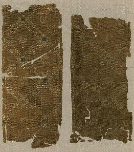 Two Border Fragments, Egypt, Roman period (30 B. C. - 641 A. D. ), 5th  /  6th century
