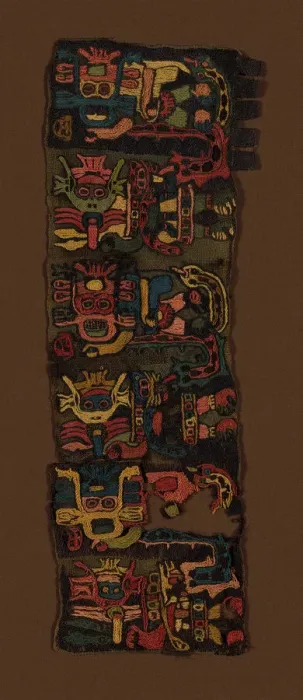 Framed Print : Border Fragments, Peru, 100 B. C. / A. D. 200. Creator: Unknown Framed Print : Border Fragments, Peru, 100 B. C. / A. D. 200. Creator: Unknown
