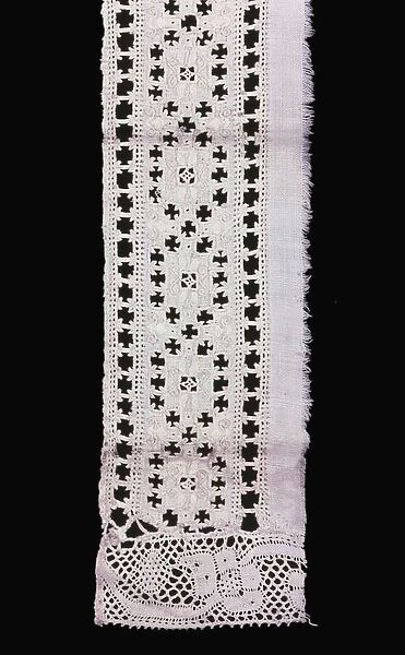 Border, Italy, 1575  /  1625 (straight lace: 1701  /  50). Creator: Unknown