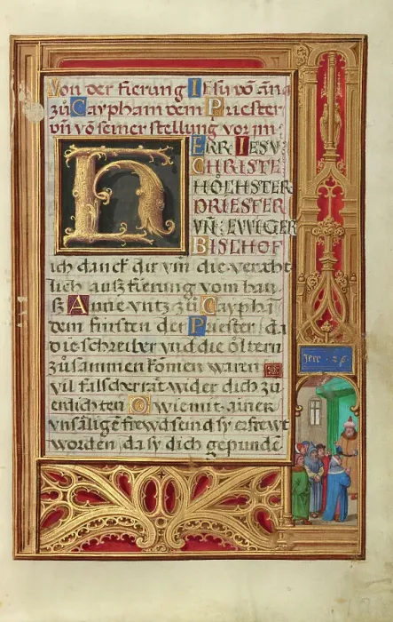 Framed Print : Border with Jeremiah before Johoiakim; Prayer Book of Cardinal Albrecht of Brand... about 1525-1530 Creator: Simon Bening Framed Print : Border with Jeremiah before Johoiakim; Prayer Book of Cardinal Albrecht of Brand... about 1525-1530 Creator: Simon Bening
