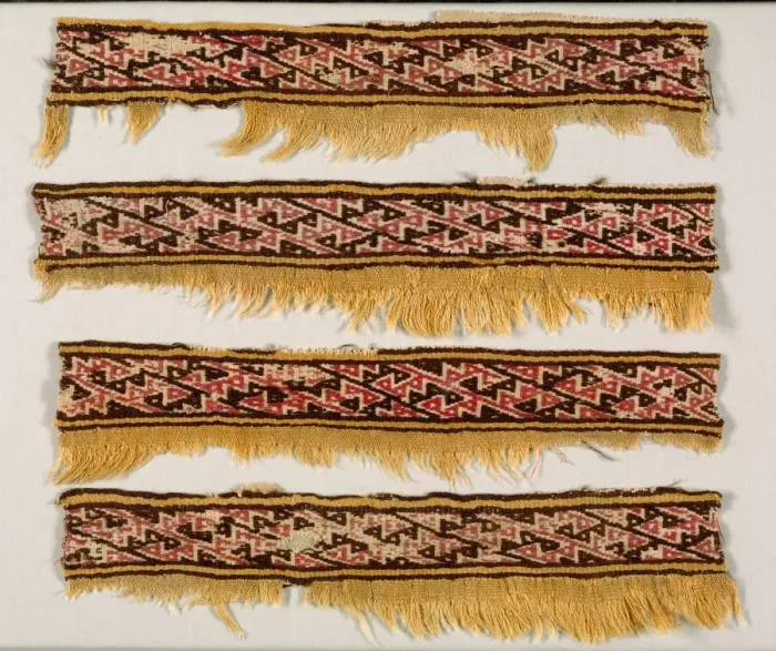 Framed Print : Four Border Strips, c. 1100-1400. Creator: Unknown Framed Print : Four Border Strips, c. 1100-1400. Creator: Unknown