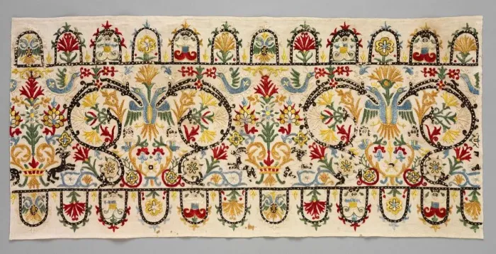 Framed Print : Border Strips of a Skirt, 1600s - 1700s. Creator: Unknown Framed Print : Border Strips of a Skirt, 1600s - 1700s. Creator: Unknown