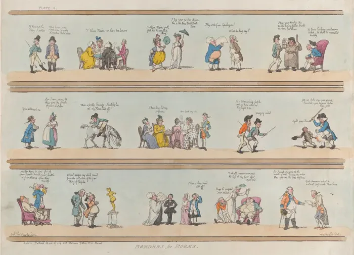 Framed Print : Borders for Rooms, Plate 3, March 30, 1799. March 30, 1799. Creator: Thomas Rowlandson Framed Print : Borders for Rooms, Plate 3, March 30, 1799. March 30, 1799. Creator: Thomas Rowlandson